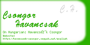csongor havancsak business card